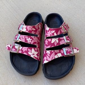 pink rubber birkenstocks